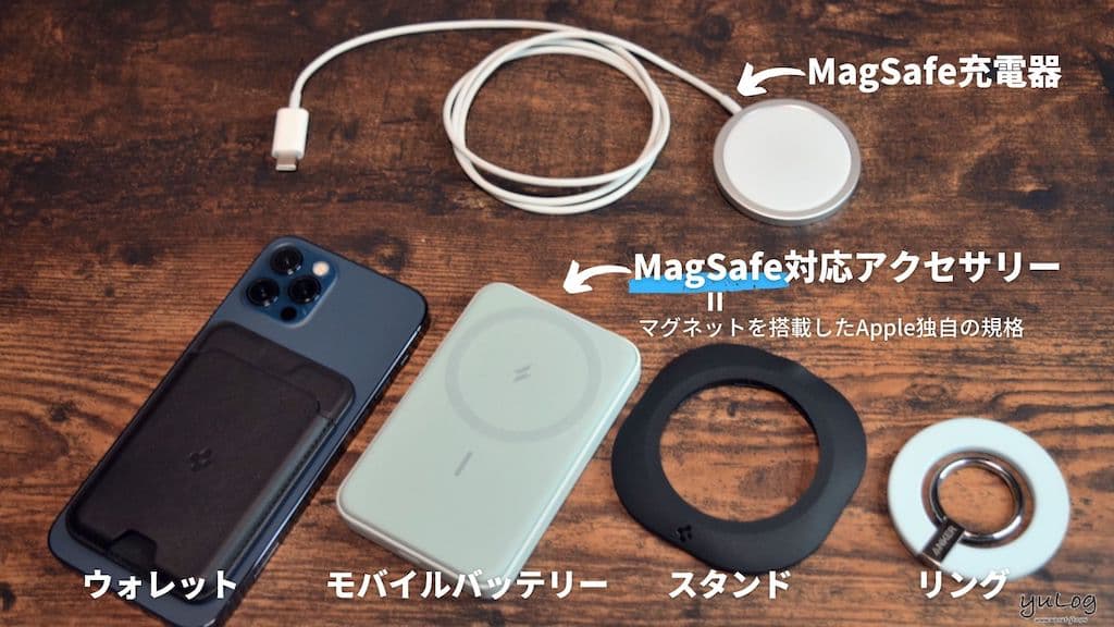MagSafe充電器とMagSafe対応アクセサリー