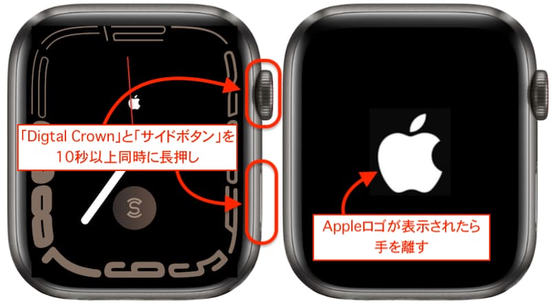 Apple Watchを強制的に再起動する方法