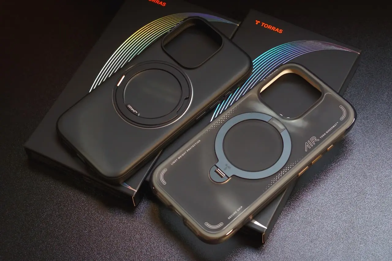 TORRAS Ostand Q3 ブラウン&O3 Fitnessクリア TORRASの本気！iPhoneケース「Ostand O3 Fitness」「Ostand Q3 Air