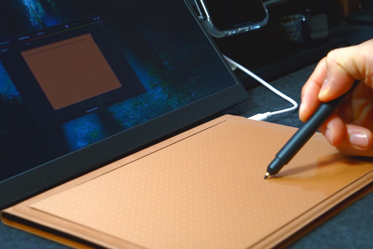 ペンタブだけでなく、カーソルの移動やクリック・ドラッグにも対応