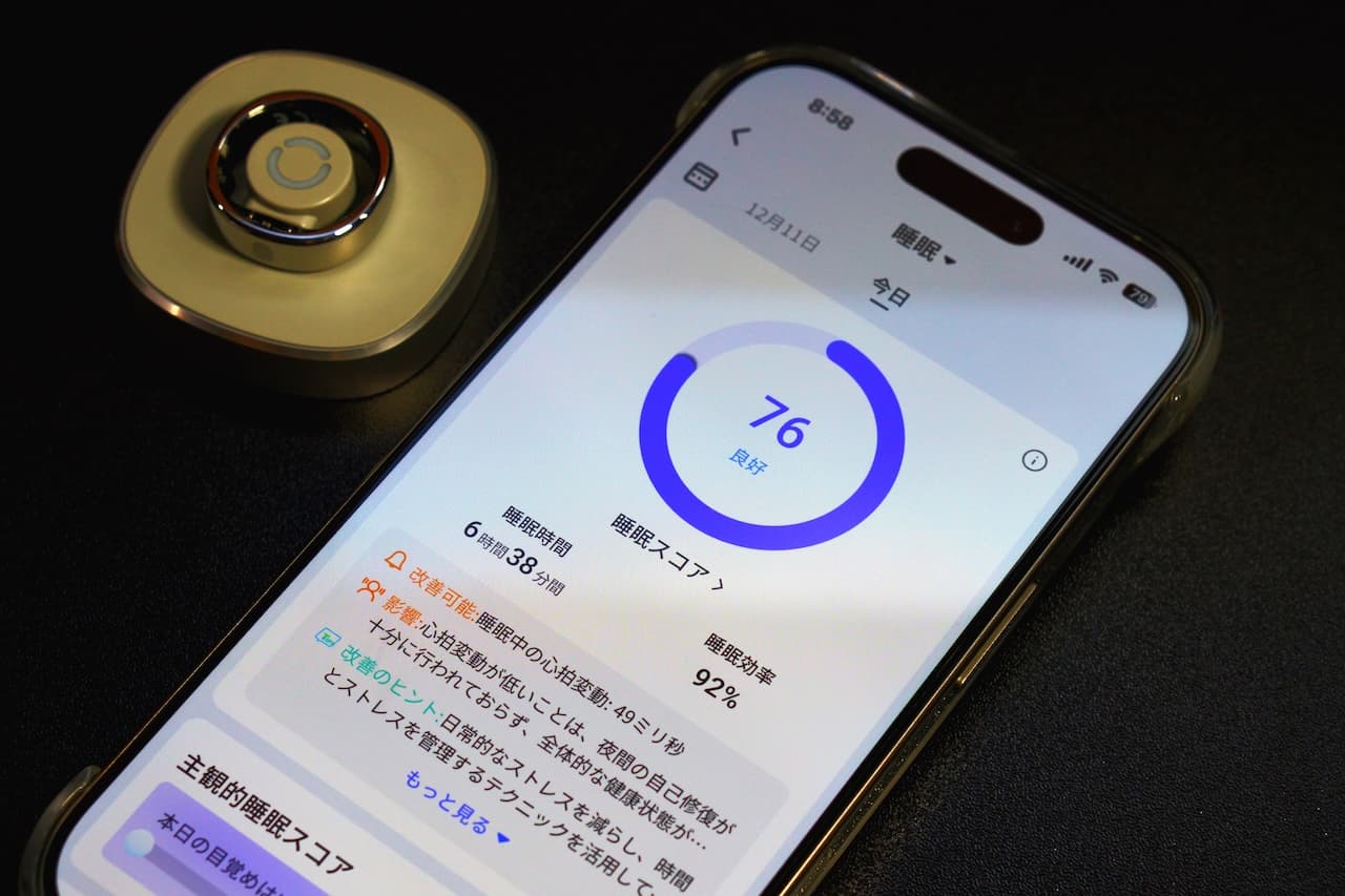 Bluetooth 5.0での接続も安定していてデータ同期もスムーズ